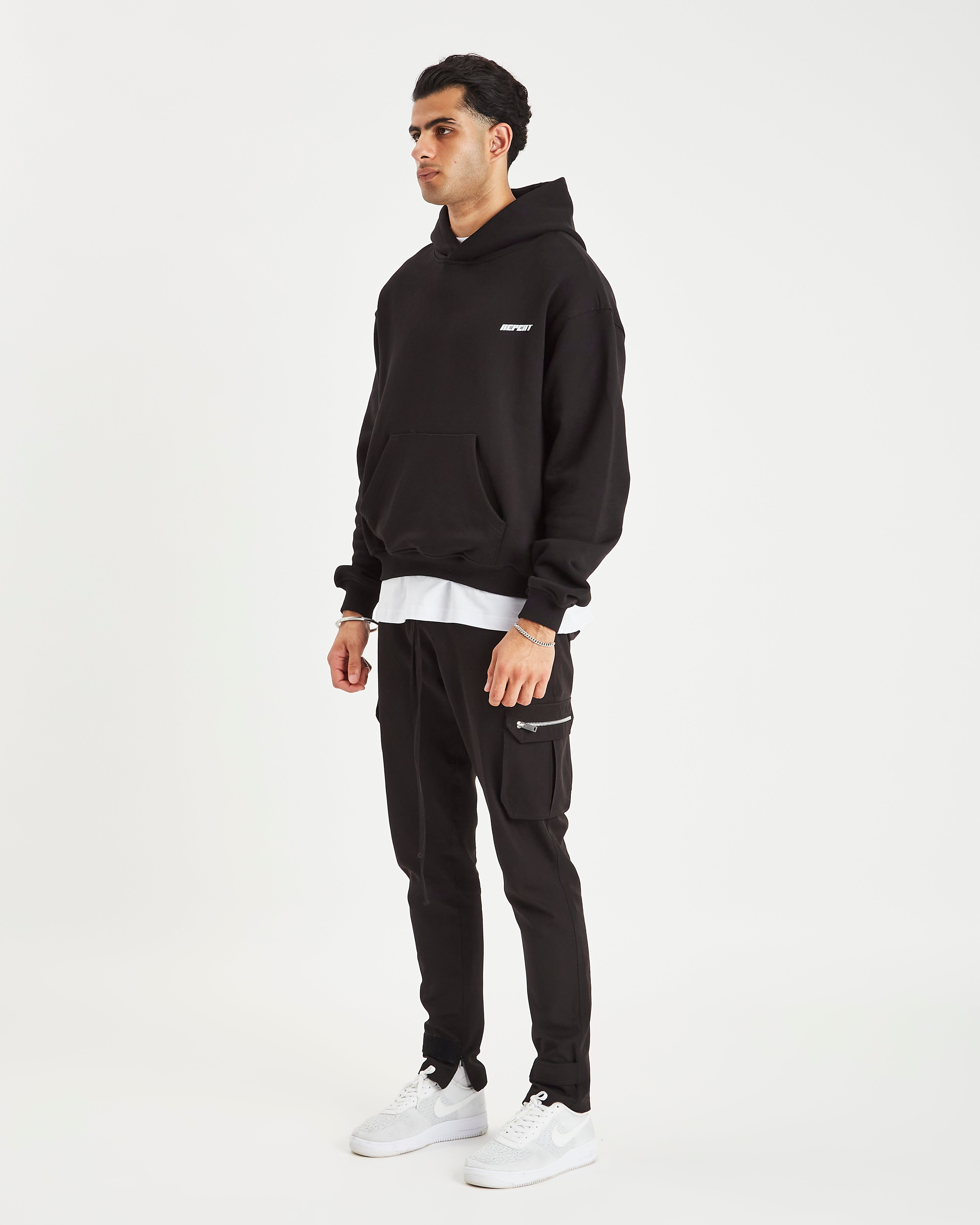 REPEAT HOODIE - BLACK